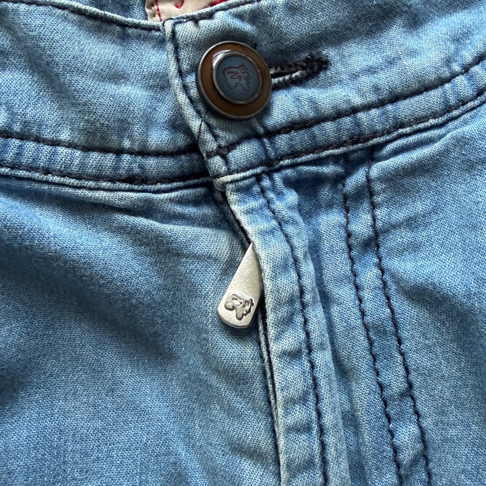 Men's Marco Pescarolo Lightweight Blue Relaxed Jeans W36 - Picture 12 of 14